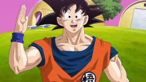 Goku saluda
